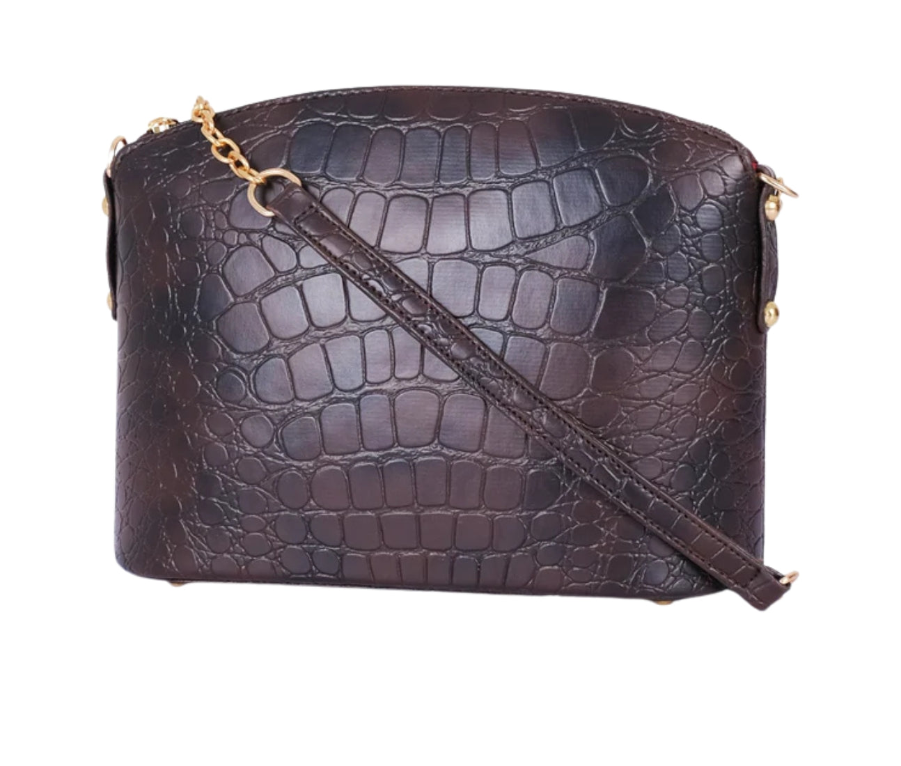 Baghaust dark brown crocodile neverfull two piece set