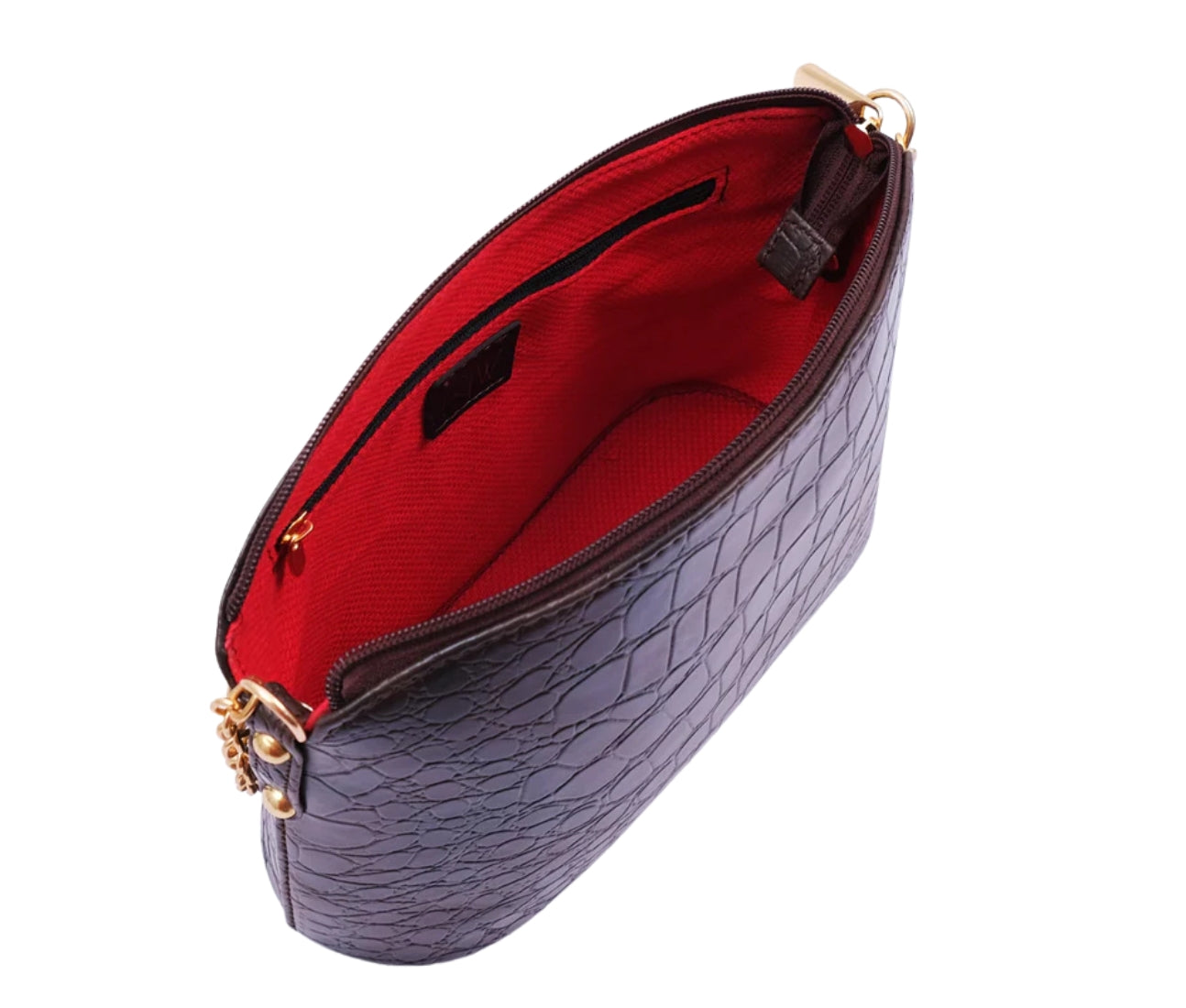 Baghaust dark brown crocodile neverfull two piece set