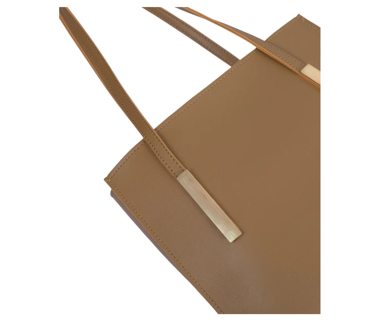 Baghaust coffee zipper shoulder bag with long handle
