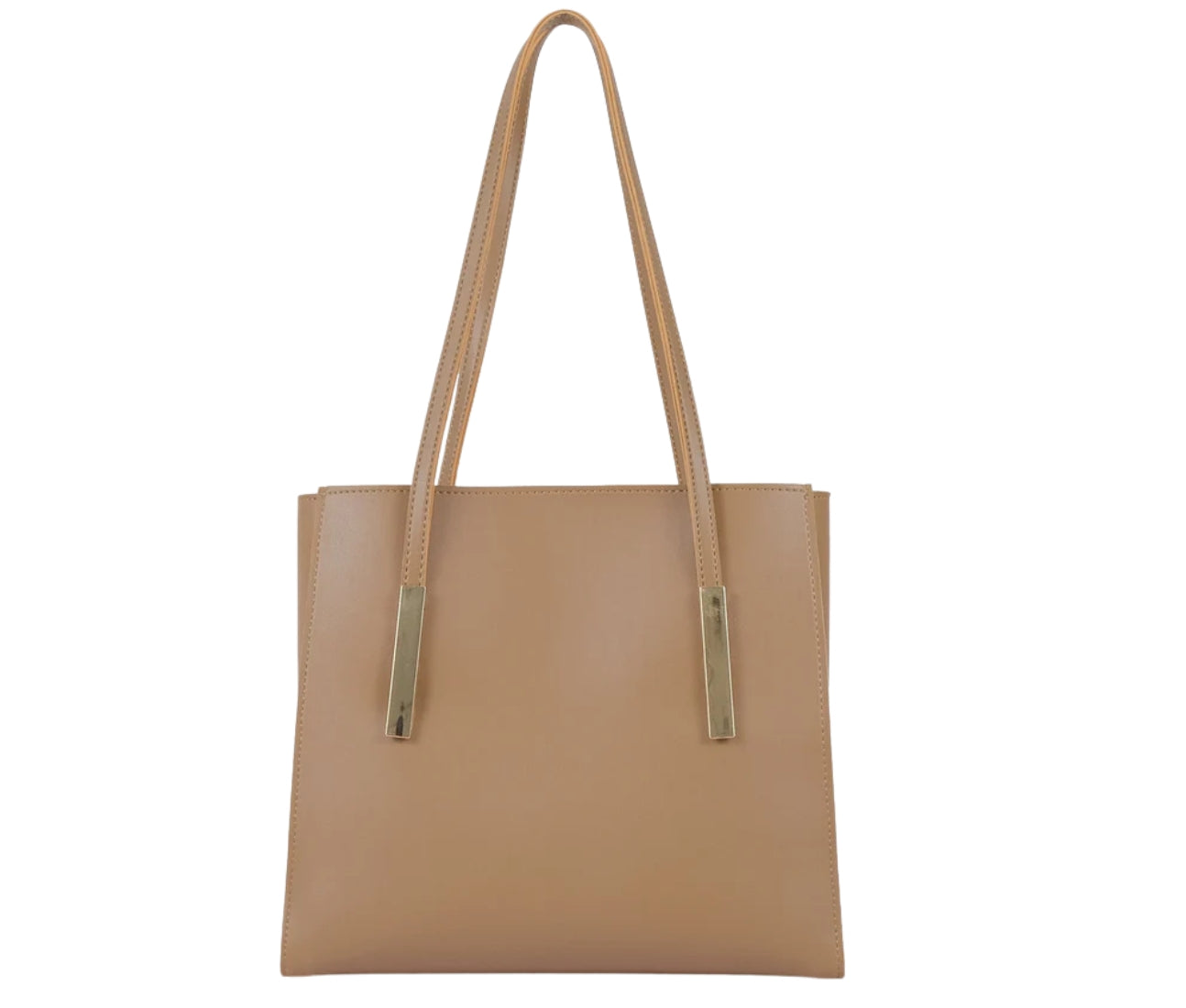 Baghaust coffee zipper shoulder bag with long handle