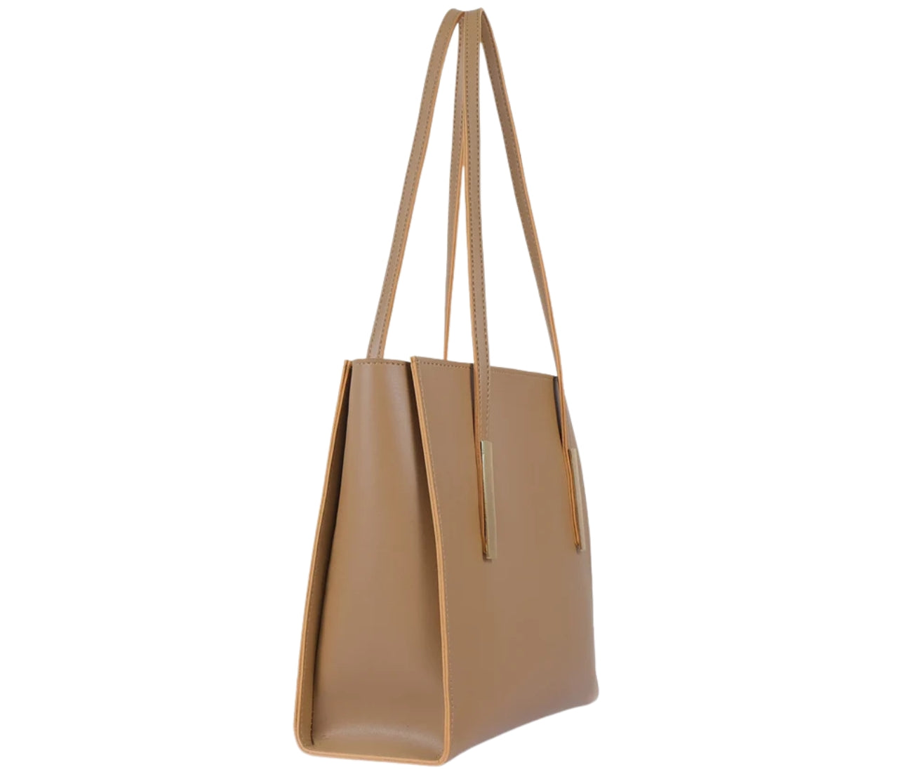Baghaust coffee zipper shoulder bag with long handle