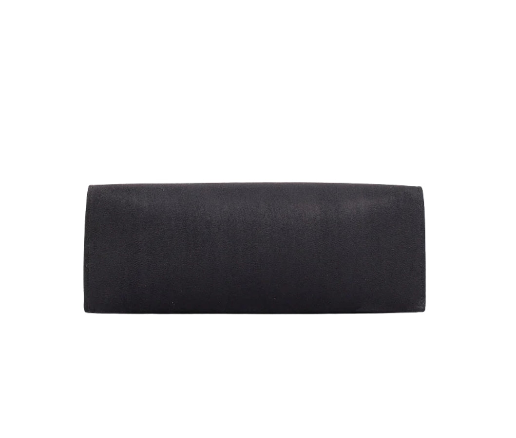 Baghaust black suede zipper shoulder bag with long handle