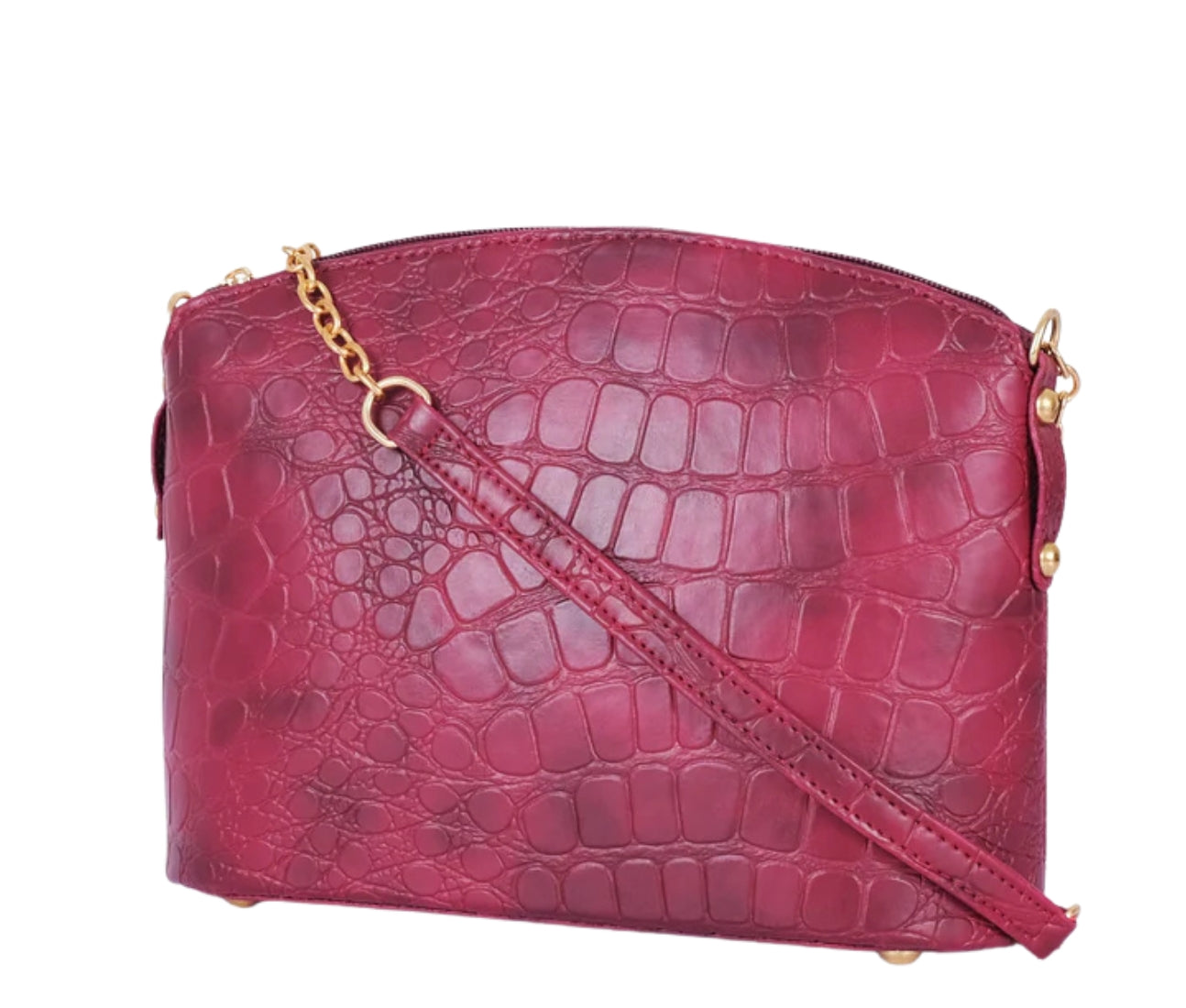 Baghaust burgundy crocodile neverfull two piece set