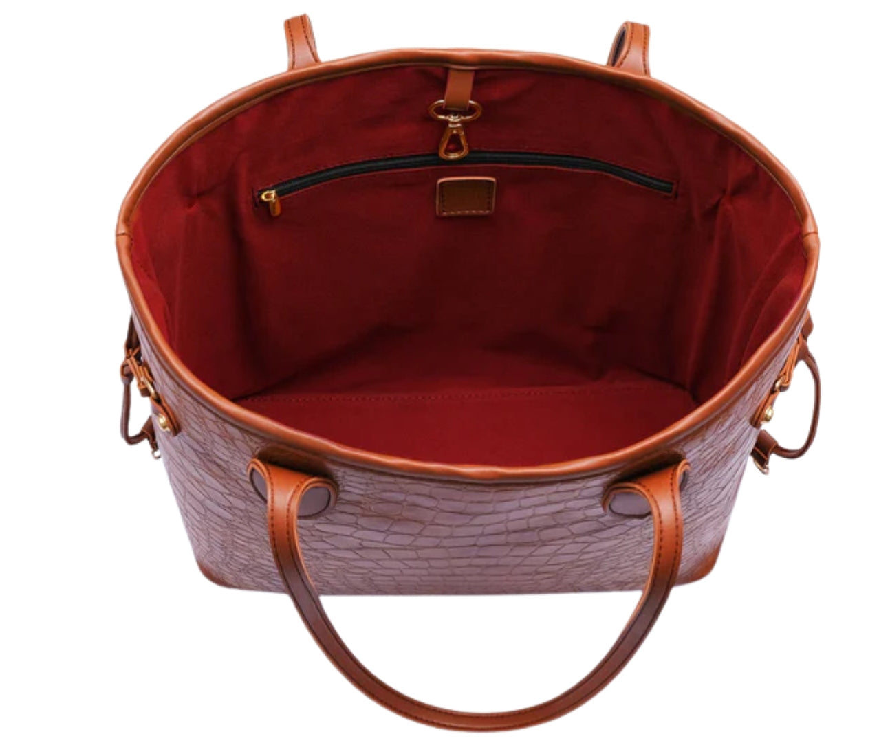 Baghaust brown crocodile neverfull two piece set