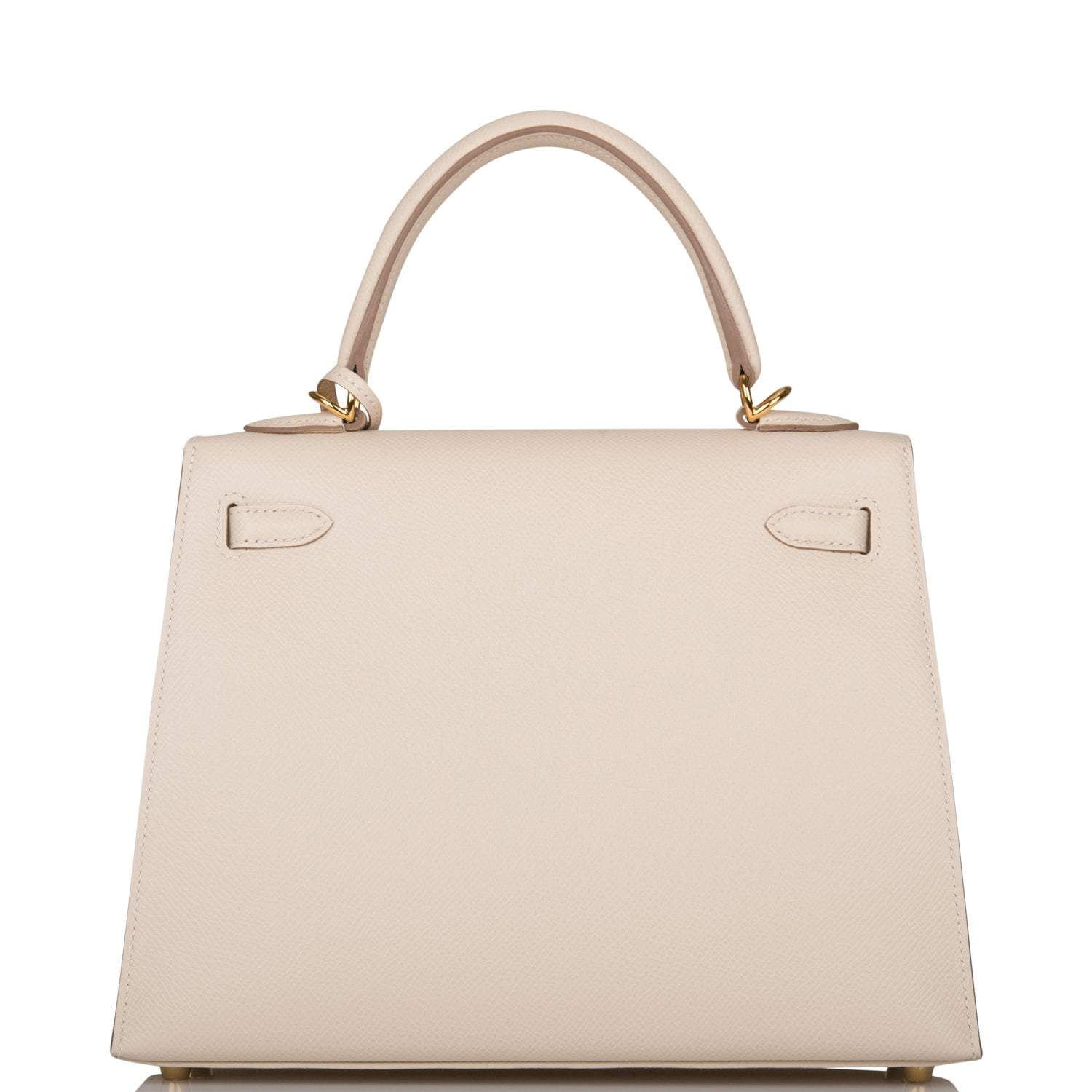Hermes Kelly Sellier 25cm Craie Epsom Gold Hardware