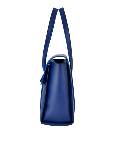 Blue carry-all satchel Elegant Workplace Handbag