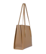 Coffee zipper Elegant shoulder bag with long handle